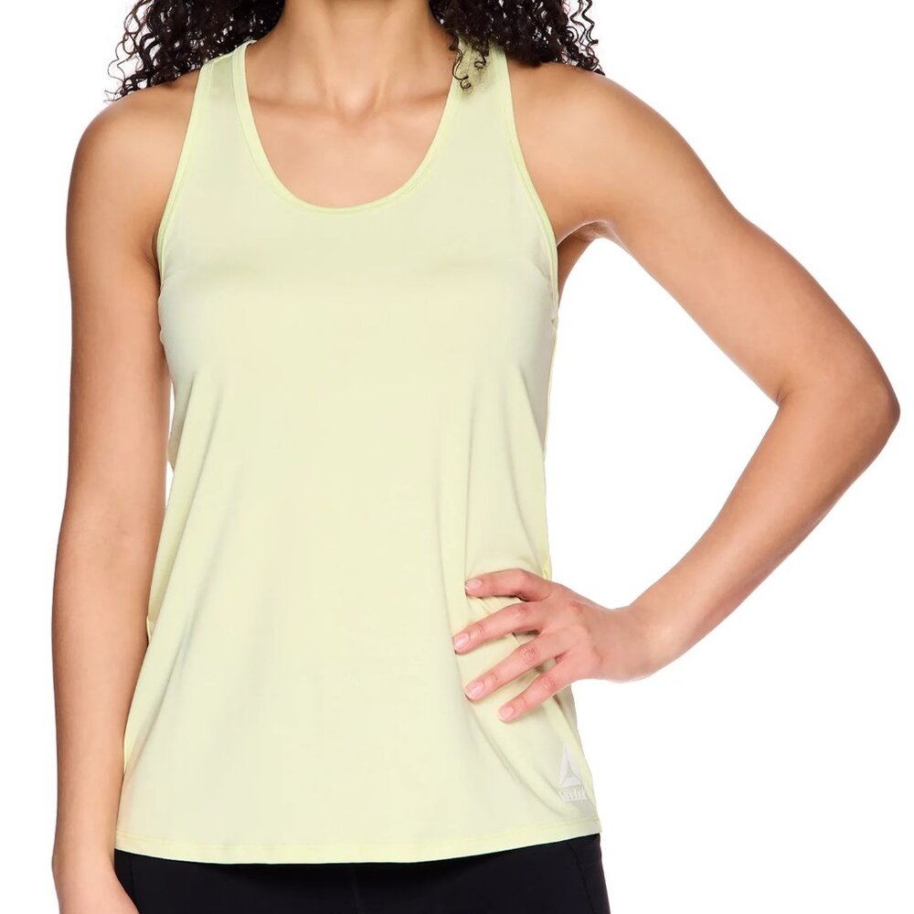 NEW Reebok Women's Active Fearless Tank Top Yellow Medium NWT